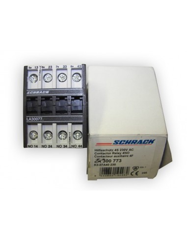 Schrack LA30077 Contactor Relay 4x No...
