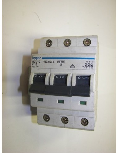 Hager NC310 C10a 3 Pole MCB Breaker