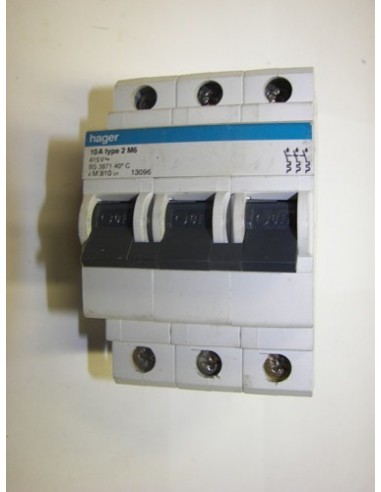Hager M810 10a 3 Pole 10kv MCB Breaker