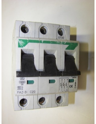 Kloc Moeller FAZ 3 C20 20 amp 10kv MCB Breaker