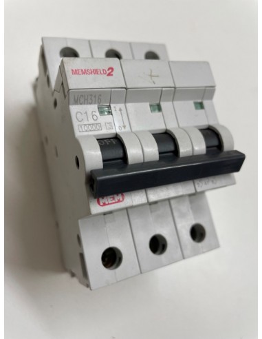 MEM MCH316 C16amp 3 Pole Mcb Breaker 10ka