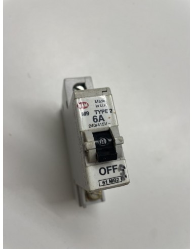 MEM 61MB2 6amp M9 Type 2 1 Pole Mcb...