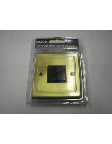 Click Deco UPSB012BK 2g 2way 10a Brass Switch