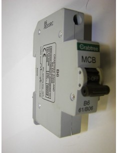 Crabtree 61/B06 1 Pole MCB Breaker B6 Amp